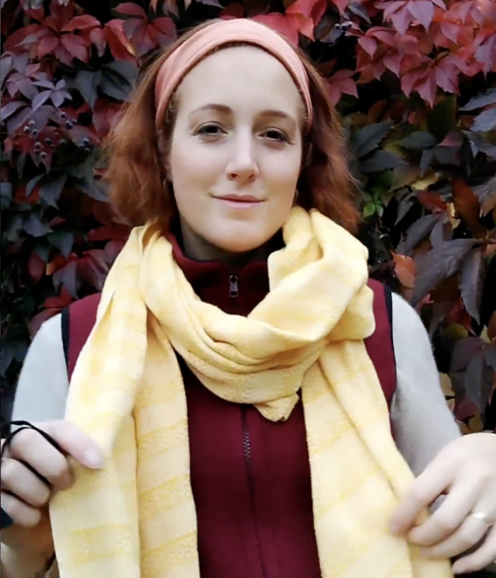 Rebozo Emma Yellow tørklæde med multifunktion