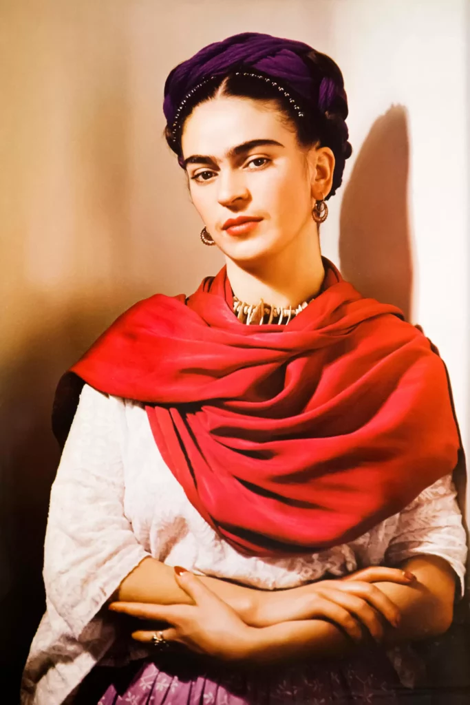 Portrait of Frida Kahlo. Frida Kahlo museum, Coyoacan, Mexico City, North America