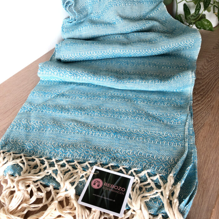 Rebozo Scarf Emma Turquoise Mint Baby Carrier and Rebozo massage b.1