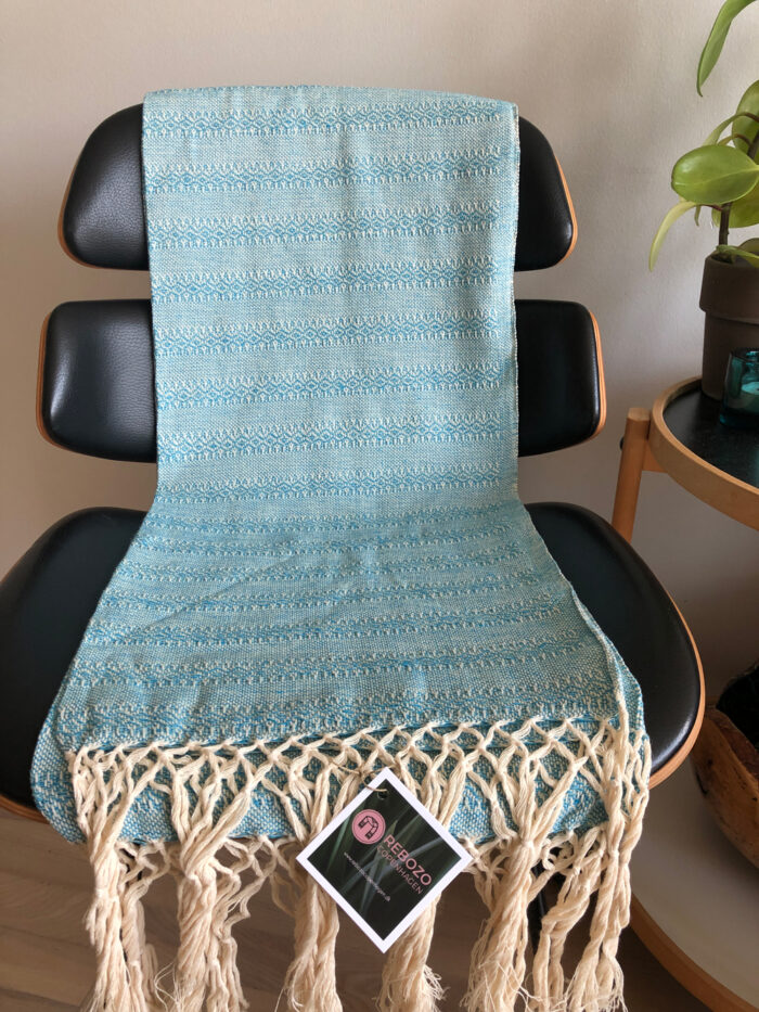 Rebozo Scarf Emma Turquoise Mint Baby Carrier and Rebozo massage b.2