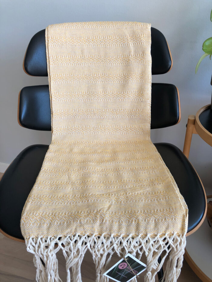 Rebozo Scarf Emma Yellow Sand Baby Carrier and Rebozo massage pic.2