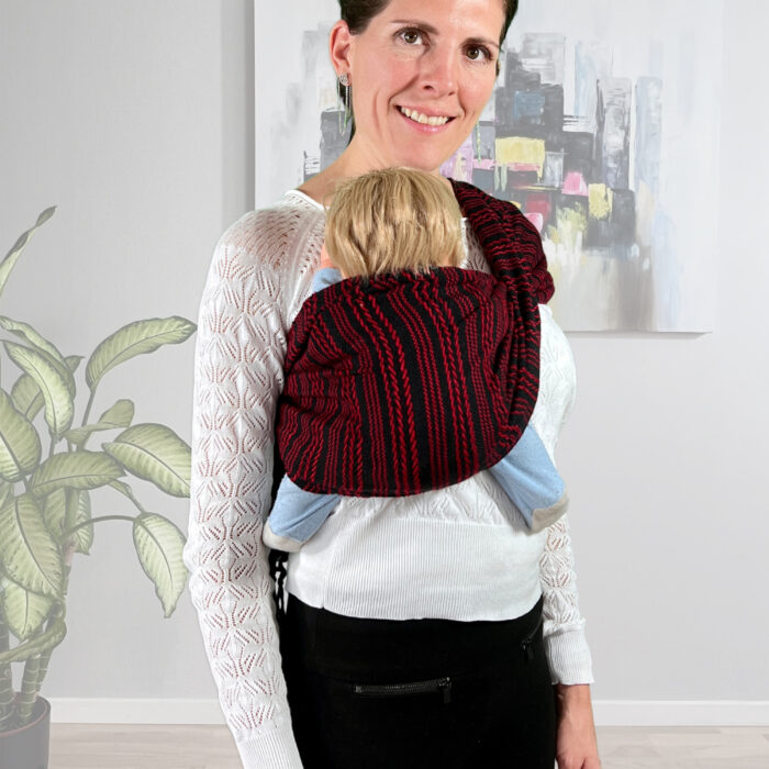 Rebozo Scarf Maria Red baby carrier and Rebozo massage pic.8