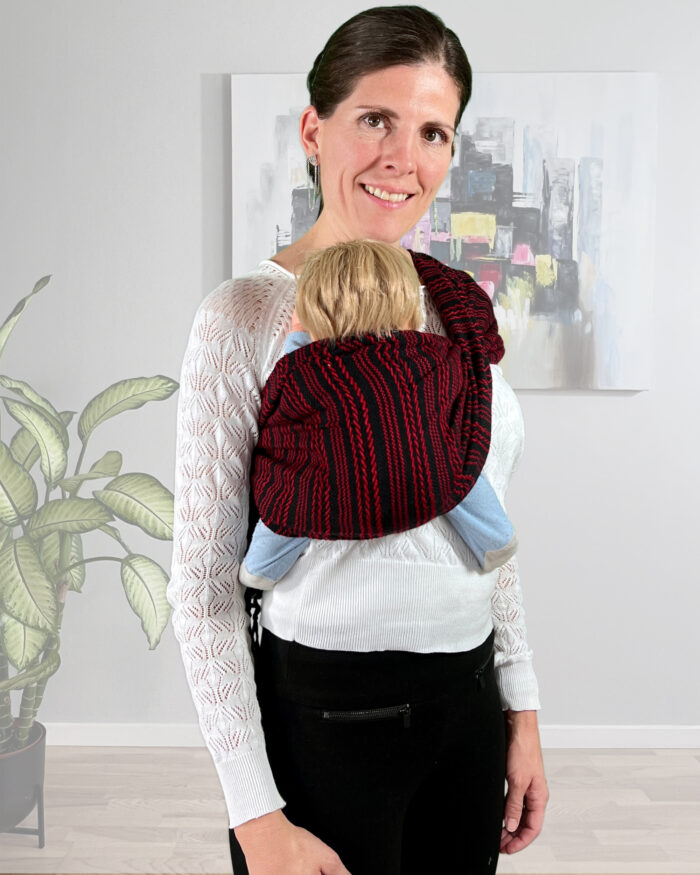 Rebozo Scarf Maria Red baby carrier and Rebozo massage pic.8