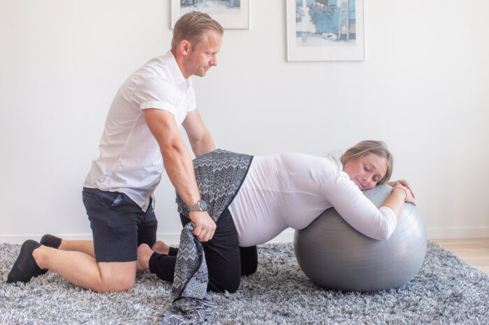 Rebozo Marie Black Beige gravid massage par produktbillede