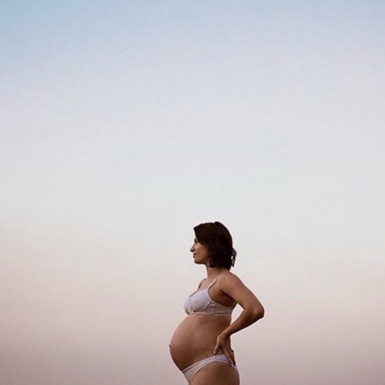Pregnant healthy woman.